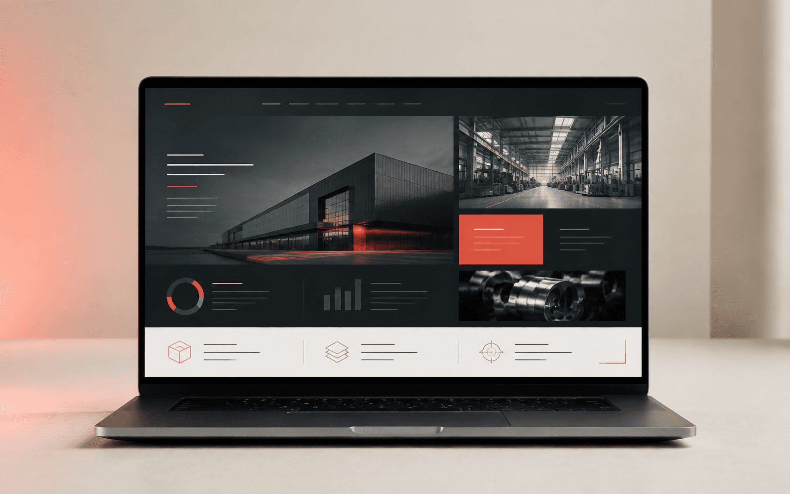 Proyecto de desarrollo web corporativo para empresa industrial.